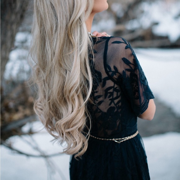 floral lace black women romper boho dress maxi